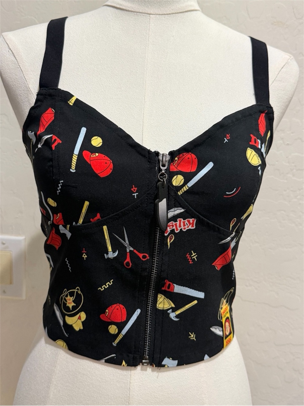 Killstar x Chucky Wanna Play Corset Crop Top NWT LIMITED EDITION